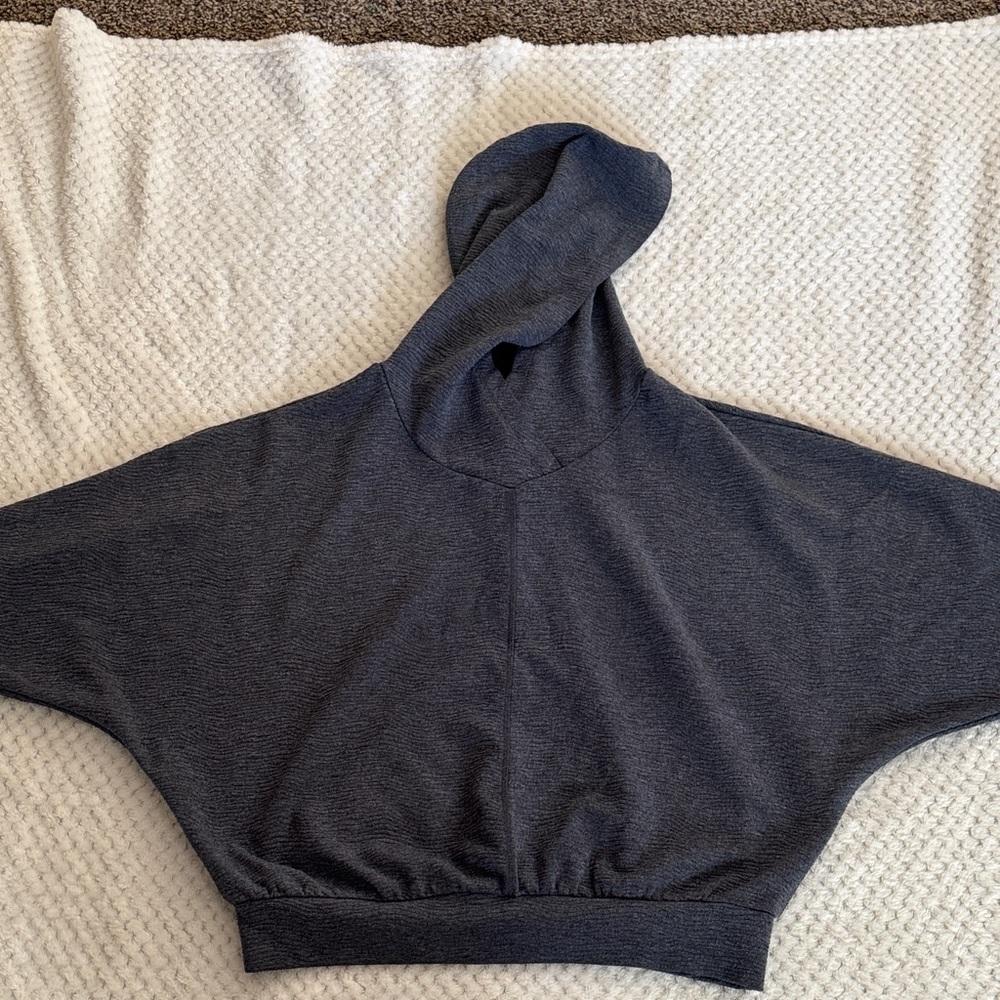 Dark Gray Hooded Poncho